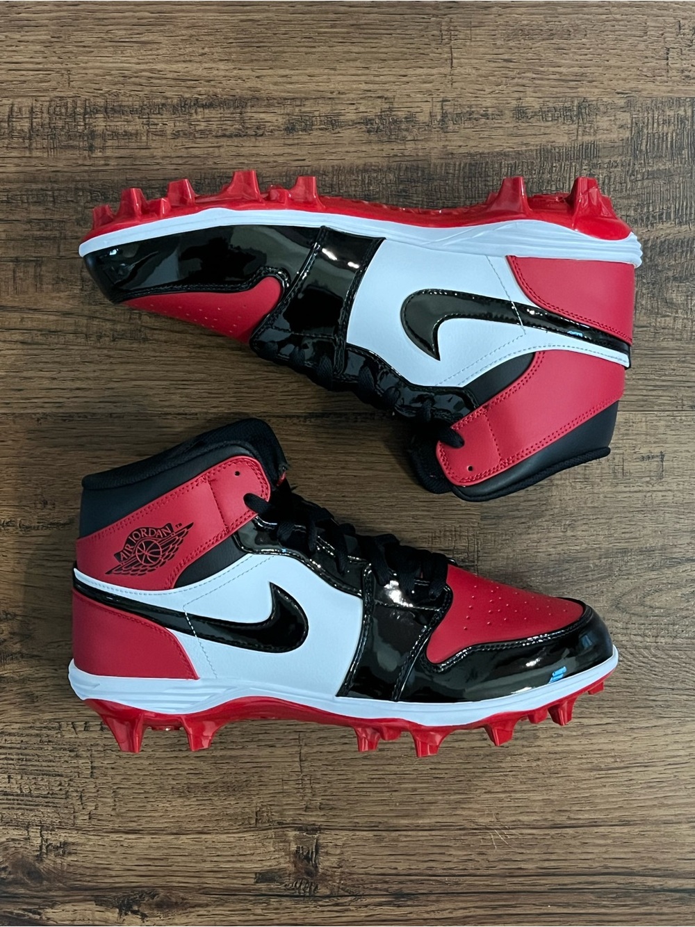 Jordan 1 Mid TD Cleat ‘Bred Toe’ (size mens 12)